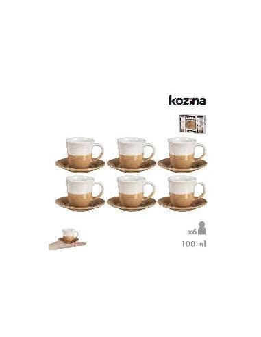 SET 6 tazas CON plato F 100 ml