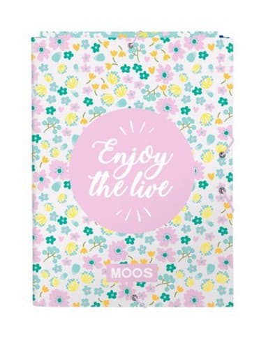 Carpeta folio 3 solapas moos "liberty"