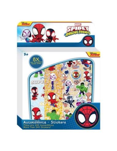 SET pegatinas spiderman 8 hojas CON 150 stickers