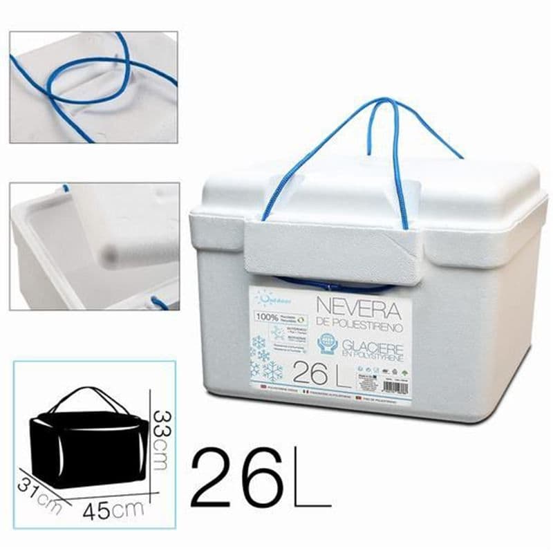 Nevera de Poliestireno 26 Litros con Asas Plastica