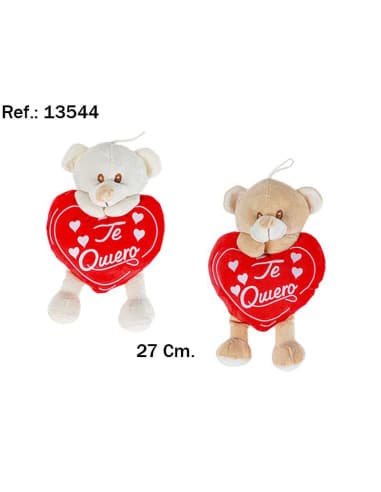 Peluche OSO 2 surt. corazon piernas TE quiero 27CM