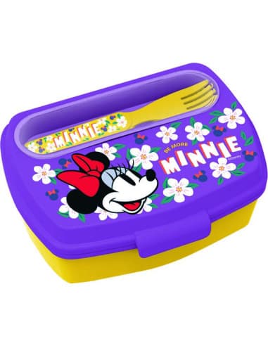 Stor sandwichera rectangular CON cubiertos minnie