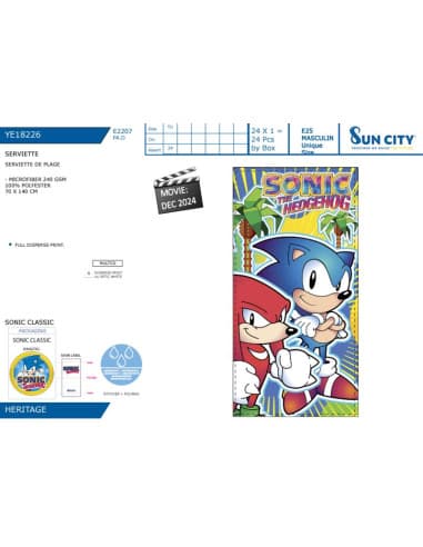 Toalla playa microfibra sonic