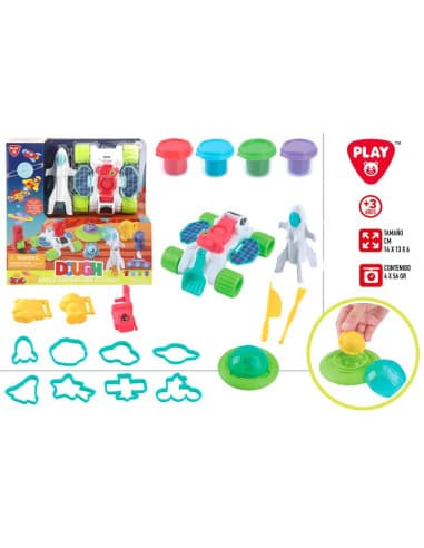 Playgo-set plastilina aventura espacial C/ 4X56 GR