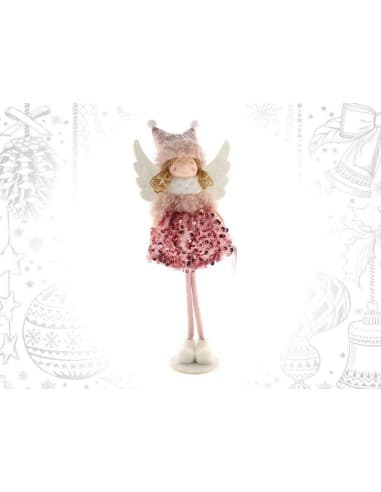 Figura angel rosa EN PIE