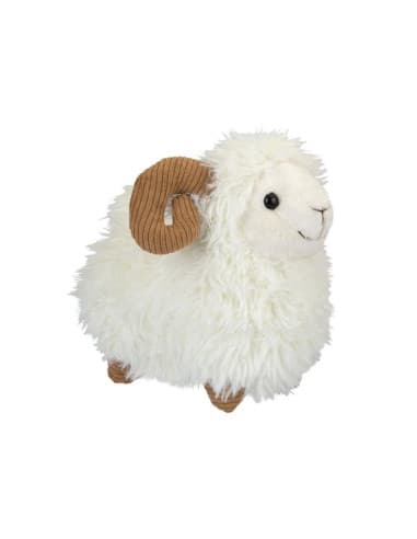 18CM natural sheep with horns