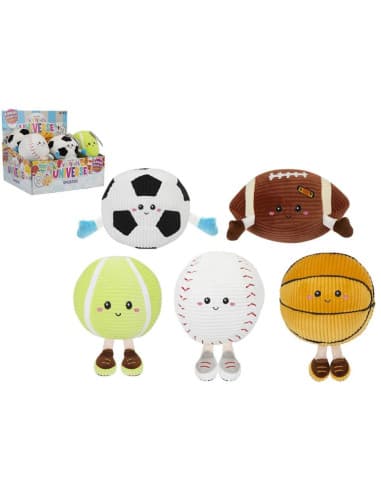15CM sporties plush ball 5asst
