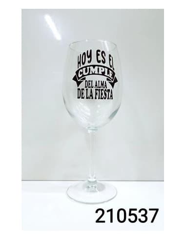 Copa frase HOY cumple EL alma DE LA fiesta
