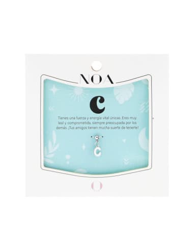 Charm DE acero plateado - letra C