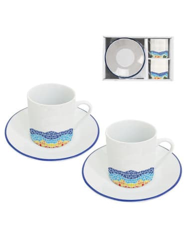 Juego cafe 2X75ML trencadis (4/8 - 12)
