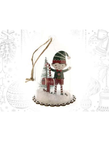 Colgante bola cristal elfo arbol