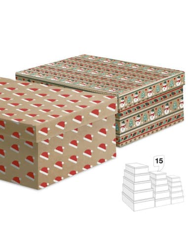 Juego DE 15 cajas craft navidad 2M (2 - 4)