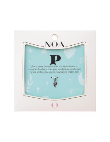 Charm DE acero plateado - letra P