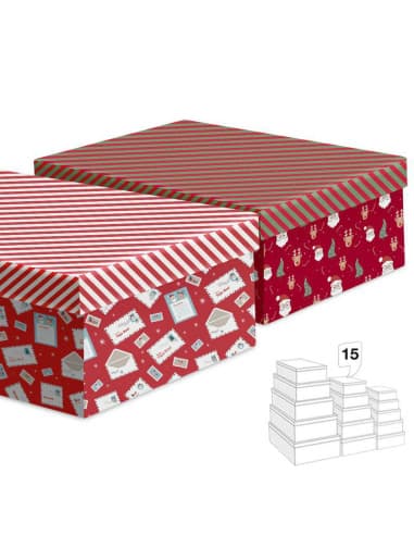 Juego DE 15 cajas papa noel 2M (2 - 4)