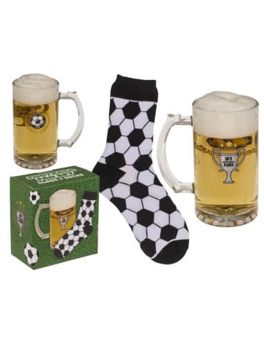 SET DE regalo, aficionado AL fútbol vaso DE cervez