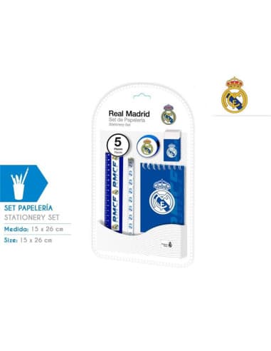 SET DE papeleria 5PCS real madrid (6x8)