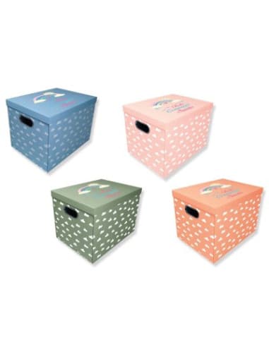 Caja decorada plegable CON asas 26X35X26