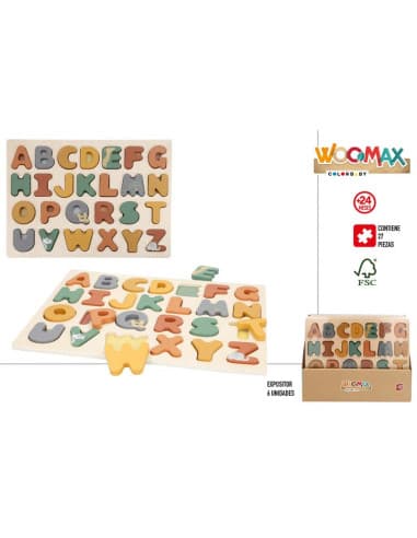 Woomax-puzzle alfabeto madera - disp 6 24M+