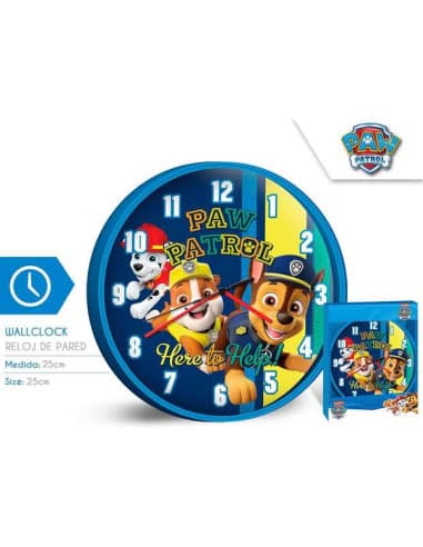 Reloj DE pared PAW patrol (6x1)
