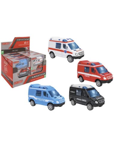 DIE cast rescue vehicles 4asstd