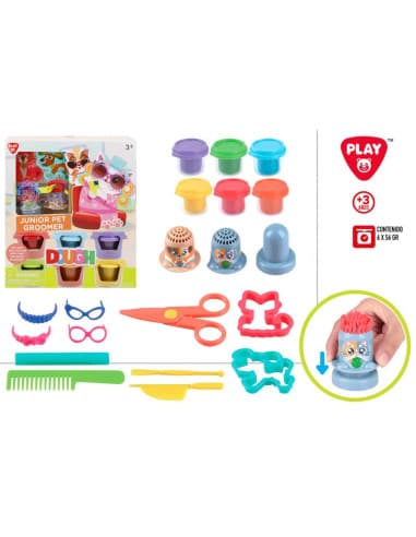 Playgo-set plastilina peluquero mascotas C/ 6X56 G