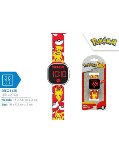 Reloj LED pokemon (6x4)