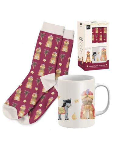 SET regalo taza 300ML CON calcetin reyes magos GAS