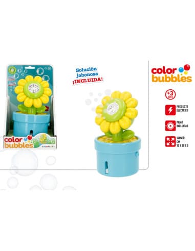 Color bubbles-maquina burbujas flor