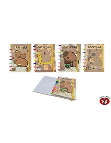 COL capybara: libreta anillas colores