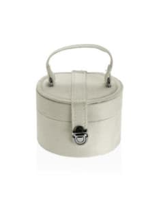 Joyero redondo crema velvet