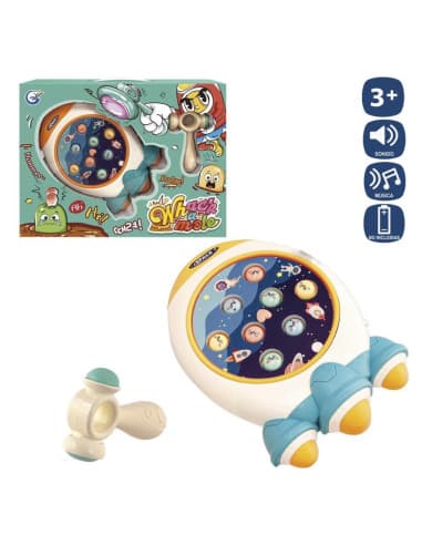 Juego habilidad martillo nave espacial 26 X 18 CM