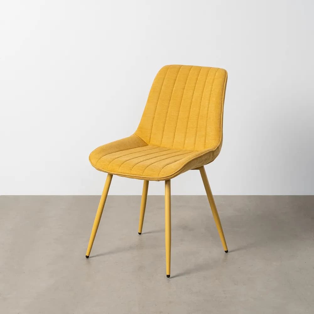 Silla Amarillo Tejido-Metal Contract 50 X 60 X 85 cm