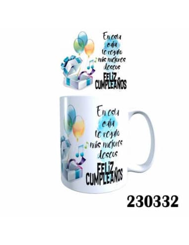 Taza frase EN esta caja TE regalo MIS mejores dese
