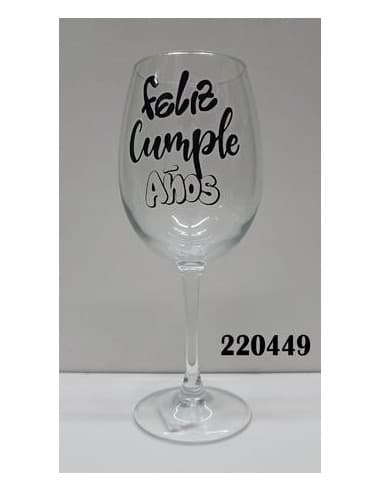 Copa frase feliz cumple años