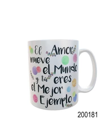 Taza frase EL amor mueve EL mundo