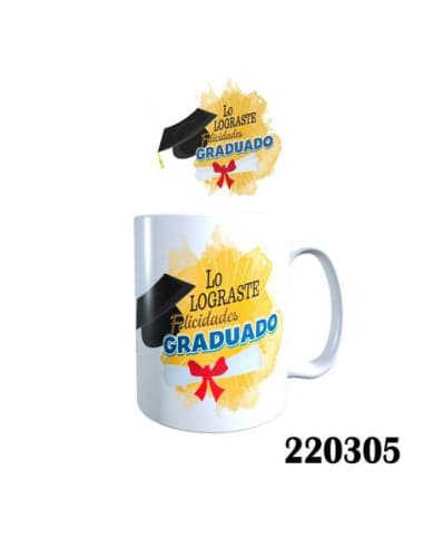 Taza frase LO lograste graduado