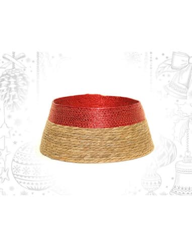 PIE arbol xmas mimbre rojo