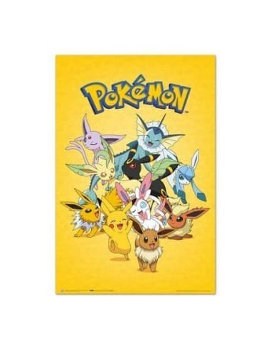 Poster pokemon evoluciones eevee
