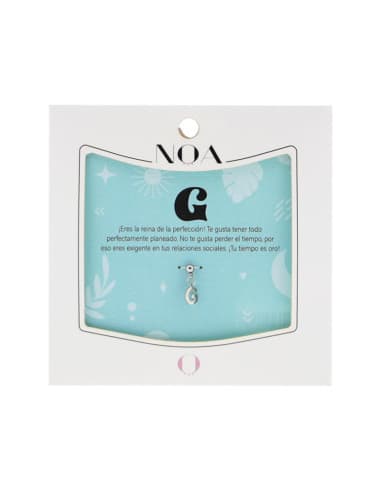 Charm DE acero plateado - letra G