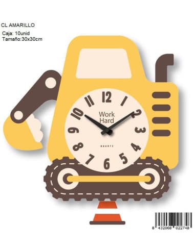 Reloj pared pendulo timemark clamarilo/10