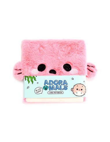 Libreta peluda A5 A rayas EL PEZ globo puff adoram