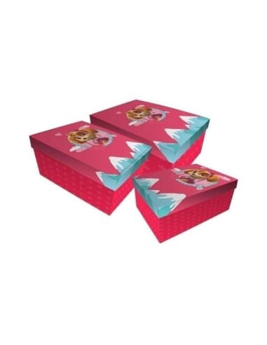 SET 3 cajas DE regalo PAW patrol chica