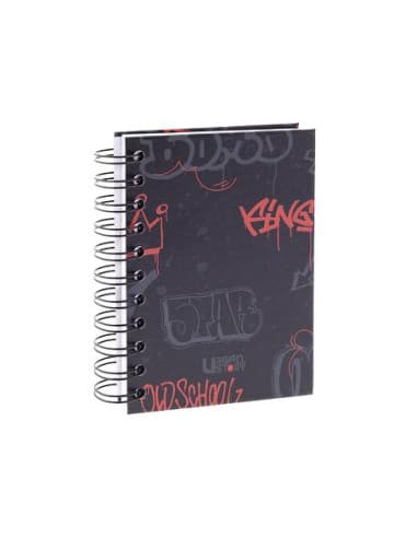 Cuaderno A6 - grafiti negro
