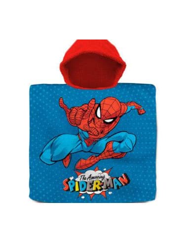Poncho DE algodon 60x120cm spiderman (6x4)