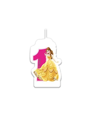 Vela numeral no. 1 disney princess