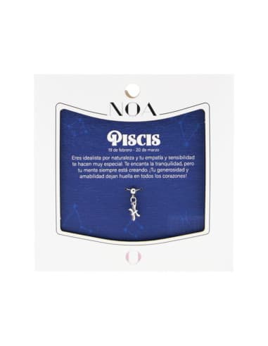 Charm DE acero plateado - piscis