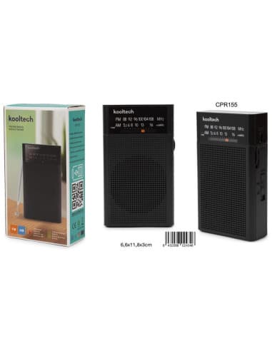 Radio am/fm kooltech/med/recargable/155/30