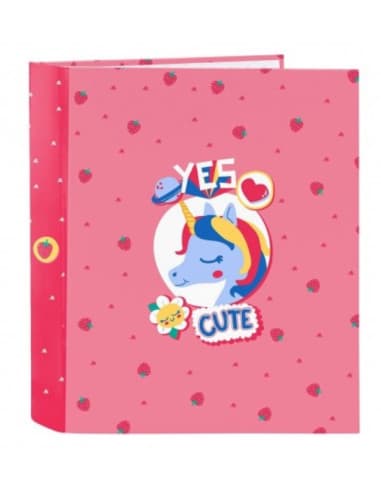 Carpeta F. 4 anillas lomo ancho blackfit8 "cute"
