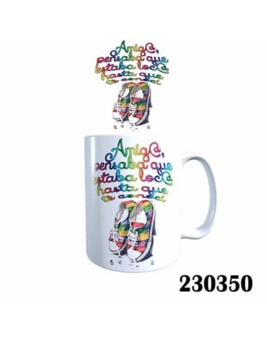 Taza frase amig@ pensaba Q estaba LOC@ hasta QUE T