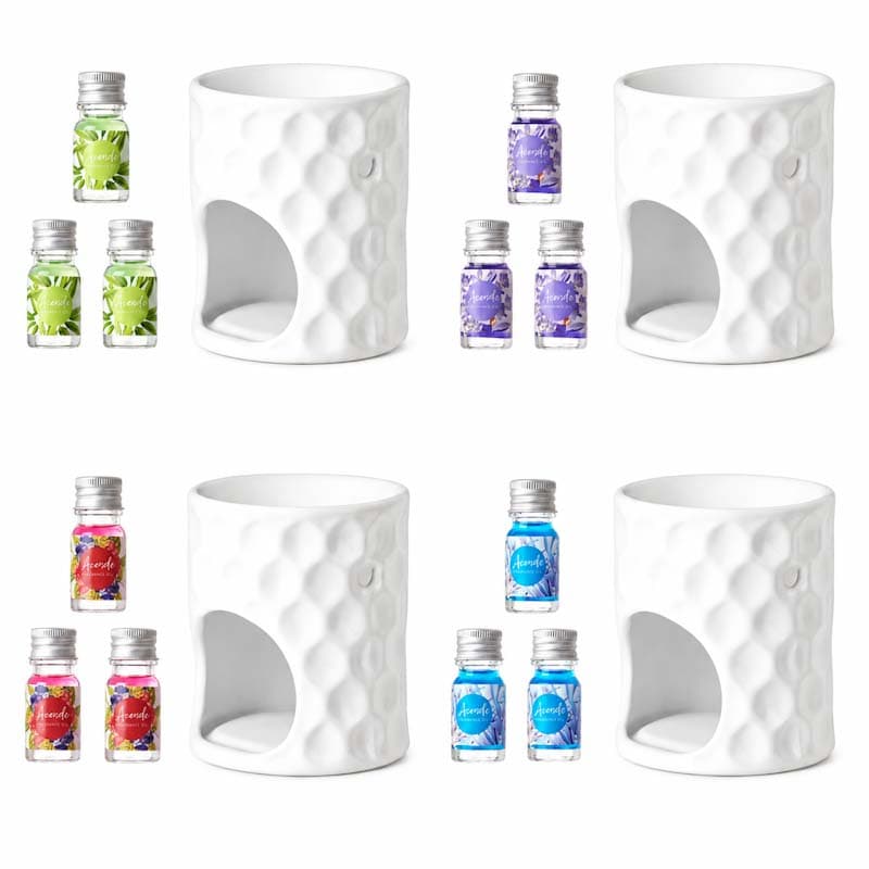 Set quemador con 3 aceites de fragancia